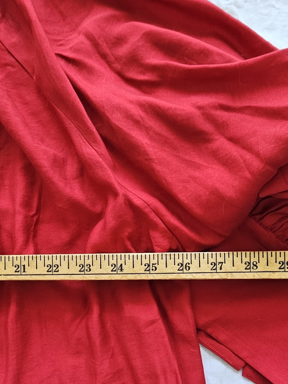 H&M Red Long-Sleeve Peasant Blouse Size L - Picture 4 of 7